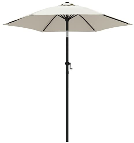 vidaXL Sombrilla de Aluminio Blanco Arena 200x224 cm