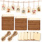 Aipaide 200 Stück Holz Etiketten Tags Holz Anhänger Geschenkanhänger mit Jute-Schnur, Natur Holz Scheiben Etiketten Holzplättchen für DIY Handwerk Basteln Hochzeit Party Dekoration