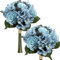 Briful Fiore artificiale, mazzo di fiori artificiali, set da 2 pezzi, bouquet di rose di ortensia, altezza 30 cm, pianta decorativa per composizioni di festa o matrimonio