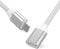 EMATECABLE i-Phone Extension Cable Female to Male Pass Video Audio Music Photo Data and Charge. 1PCS 3.3Feet i-Phone Male to Female Extender Cord Made of Sliver Aluminum & White Braided.