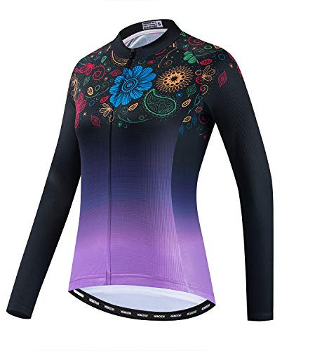Cycling Jersey for Women Long Sleeve Clothing Bicycle Jacket, 2, XL