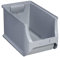 Allit 456284 ProfiPlus Box 4H, grau Stapelsichtbox, PP TÜV/GS, V: 9,8 L,Lagersichtbox, Sichtbox, Lagerbox, stapelbar