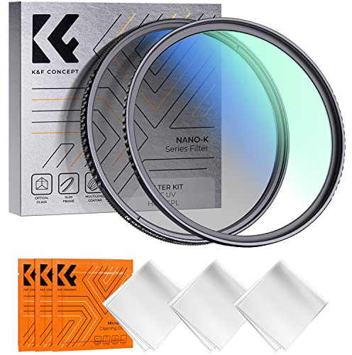 K&F Concept Filterset K-Serie Polfilter CPL Filter + MCUV Filter, Zirkularer Polarisationsfilter & UV-Sperrfilter-67mm