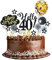 24 Stücke 40 Tortendeko Geburtstag Frau,40 Kuchen Deko Happy Birthday Tortendeko 40 Geburtstag Deko Cake Topper Mann Geburtstag Party(Gold Silber) (40-Black)