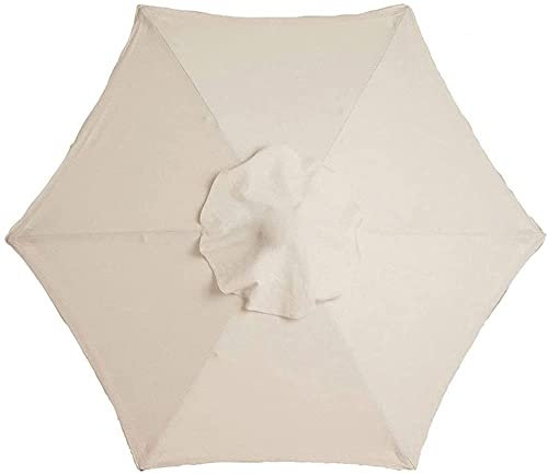 LGWG Ersatzschirm Für Den Garten,Überdachung UV-Schutz, Sonnenschirm Bespannung Ersatzbespannung, Garten Sonnenschirm Ersatzteile Für Marktschirm Und Ampelschirm-Beige||2m/6 Arms