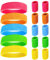 15 Stück 80er 90er Jahre Schweißband Neon Stirnband und Armband, 5 Hell Farben Sport Schweißband, Absorbierendes Frottee Schweißband für Retro 80er 90er Party Karneval Laufen Joggen Tennis