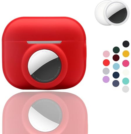 2-in-1: CAQAKA Schutzhülle für AirPods Pro, 2. Generation und AirTag, weiche Silikon-Schutzhülle für Jungen, Mädchen, Damen, Herren