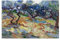 Van Gogh Olivenbäume Poster, Olivenbäume, gemalt von Vincent Van Gogh im Jahr 1889, Leinwanddruck, Kunstposter, ungerahmt, 30 x 45 cm