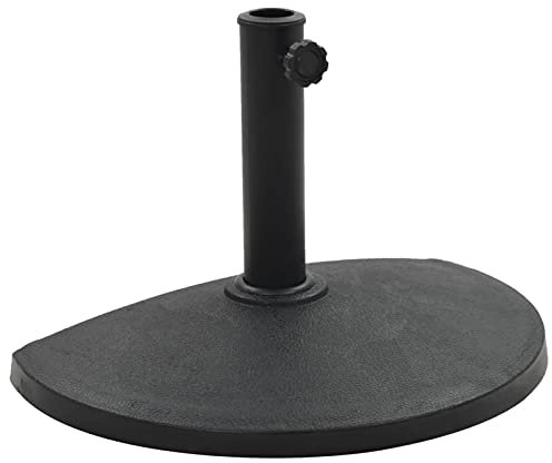 Chaduof Sonnenschirmfuß, Sonnenschirmständer, Ampelschirm Ständer, Parasol Stands & Bases, Umbrella Base, Halbrund 9 kg Schwarz Polyharz
