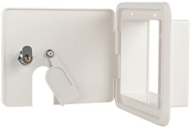 Porte d'accès de trappe de câble électrique carrée de bateau et amp; Trappe de câble de cordon d'alimentation électrique de 2 clés for le campeur marin de camping-car de yacht de RV(Color:blanc)