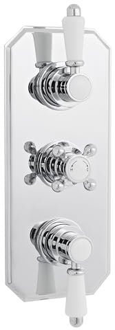 Traditional Concealed Triple Thermostatic Shower Valve (2 Outlets) - Chrome - Balterley