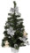 Künstlicher Weihnachtsbaum in einem Topf mit silbernen Ornamenten 60cm