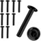 10 Piezas Tornillos M6 × 35,Tornillos Cabeza Plana,Tornillos Negros,Tornillos Hexagonal,Acero Inoxidable A2 V2A,Rosca Completa