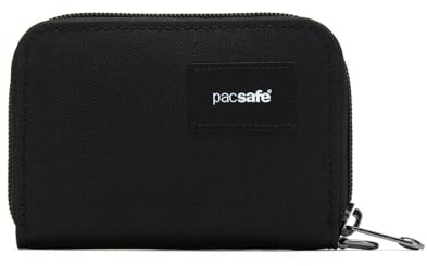 Pacsafe RFID-Blockierkartenetui mit RFID-Blockierung, Schwarz (Jet Black), Einheitsgröße, Rfidsafe™ RFID-blockierende Kartenhülle