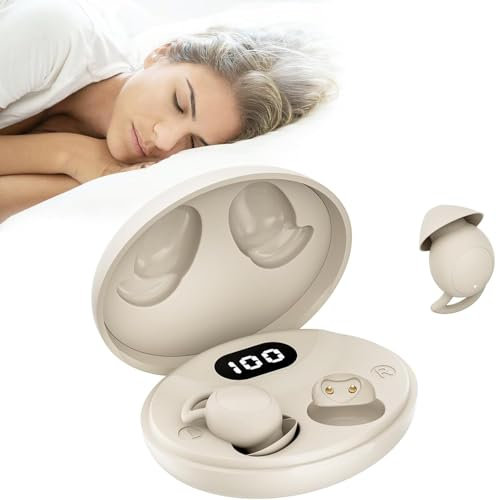RETZLA Small Wireless Sleep Earbuds Bluetooth - Sleep Headphones for Side Sleepers, Sleepbuds Comfortable Blocking Noise, IPX6 Waterproof Wireless Headphones for Sleeping