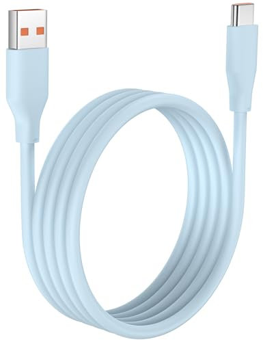 USB C Charger Cable 2m for Xiaomi 120W Turbo Charging Type C Cable HyperCharge USB A to C Cord USBC Data Lead for Mi 15 14T 13T 12T 11T Redmi Note 14 13 12 11 10 Pro A3 14C POCO X7 F7 X6 F6 Pro blue