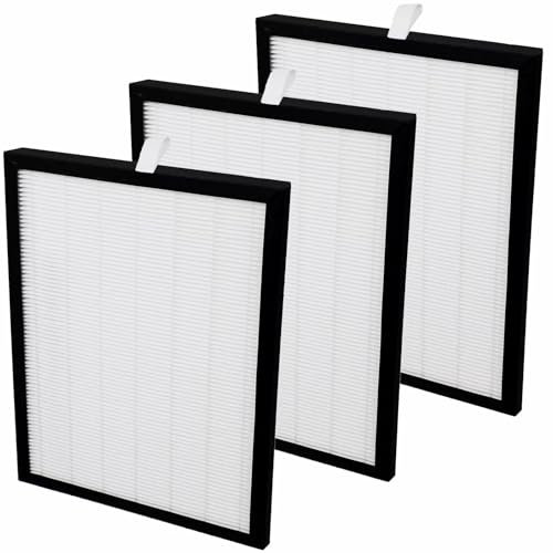 3 Pack HEPA Filter for MEACO Dehumidifier HEPA Filter compatible for Meaco 12L Low Energy Platinum Dehumidifier and Air Purifier (S(21.8 * 15.7 * 1cm))