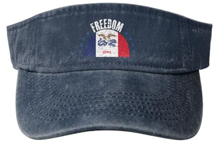 Sonne Hut Herren Unisex, Die Iowa-Flagge Und Die Freiheit Wandern Sonnenblenden Sonnenschutz Visoren Cap Golf Outdoor Sommer Sonnenvisier