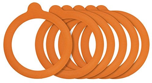 Kilner Replacement Rubber Seals Pack of 6 Airtight Food-Safe Seals for Round and Square Clip Top Jars (0.35 L to 2 Litre) Durable, Reusable, and Ideal for Preserving and Storage