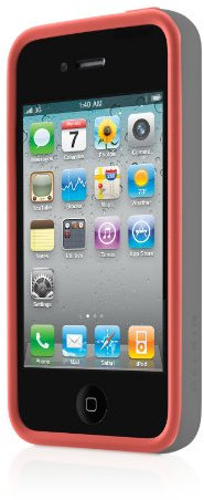 Belkin Essential 031 Schutzhülle (geeignet für iPhone 4/4S, TPU) pink/grau