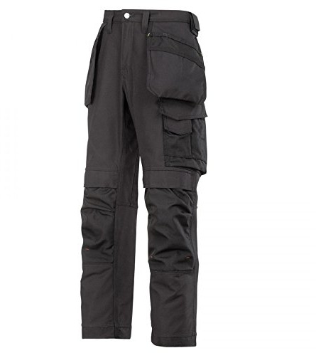 Snickers Workwear 32140404252 Arbeitshose mit Holstertaschen Canvas+, schwarz, 252
