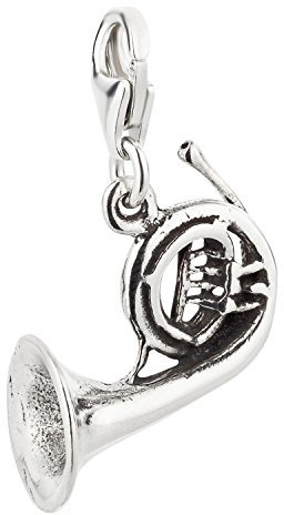 Charm Anhänger Waldhorn aus 925 Sterling Silber (20x15mm)