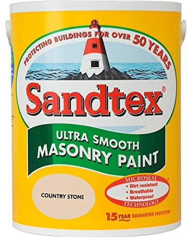 Sandtex masonry paint, 5 litres, ultra smooth brickwork, multicolour