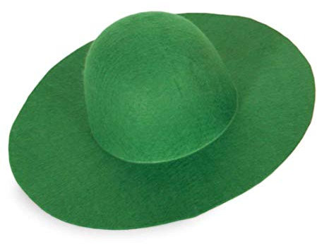 KarnevalsTeufel Damen Schlapphut aus Filz in Grün Größe: ca. 58cm
