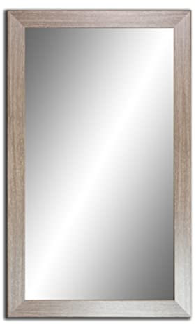 Ramix Spiegel mit Rahmen 47x37 cm, 37x47 cm, 5 Farben Rahmen, Fester Rahmen, Stabiler Rückwand, Rahmenleiste: 40 mm breit und 18 mm hoch, Rahmen Farbe: graues Holz