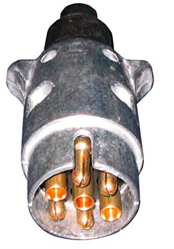 AMA Prise remorque mâle 12 V 7 Broches Aluminium