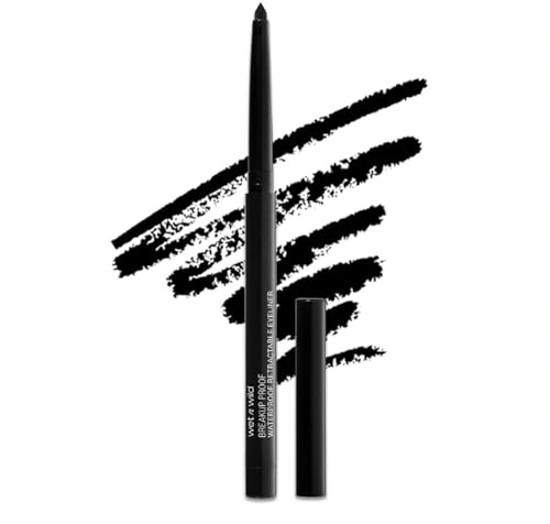 wet n wild Mega Last Breakup Proof Waterproof Retractable Gel Eyeliner - Ultra Pigmented 16-Hour Long Wear, Smudge Proof Satin Finish Formula, Cruelty-Free & Vegan - Charcoal