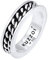 Kuzzoi Herrenring Ketten Design, Band Ring Massiv 6 mm breit in 925 Sterling Silber oxidiert, Basic Silberring im Gothic Punk Look, Biker Rock Ring für Männer in der Ringgröße 64, 0609281720_64