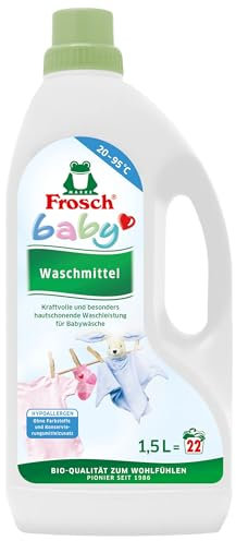 Frosch Baby Waschmittel, Gel, Flüssigwaschmittel für Babys und sensible Haut, 22 Waschladungen, 1er Pack (1 x 1,5 ltr.)