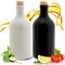 Kaminfix Essig & Öl Spender - Flasche mit Ausgießer, 2er Geschenkset für Feinschmecker handgefertigt und einzigartig im Design Made in Germany authentisch chic und zeitlos (2x 500ml, schwarz/weiß)