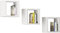 AKORD Etagere Cube Murale Lot de 3 Etagère Carrée | 25x25 cm Etagere Carre Mural pour Livres Fleurs | Salon Chambre Design Fonctionnel | Cube Mural de Rangement Panneau Stratifié 16mm