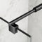 Boromal Haltestange Duschwand Haltestange für Duschwände Stabilisierungsstange Haltestange rund Stabilisator für Glasdicke 8-10 mm Dusche Duschwand Edelstahl 73-120cm, Schwarz (2 Stück)