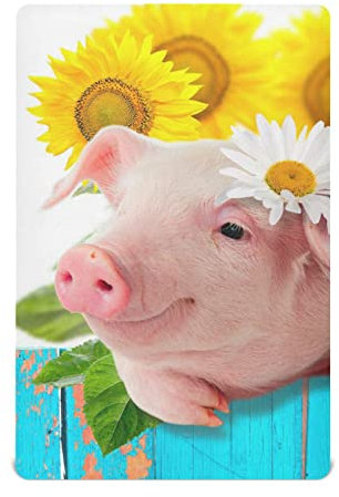 YOUJUNER Spannbettlaken für Kinderbett, Schweine, weich, atmungsaktiv, pflegeleicht, Spannbetttuch für Babybett und Kinderbetten