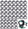 UtySty 50 ganci per tende parasole in plastica polietilene, per ombreggiatura serra, tenda parasole esterna, cortile, balcone
