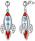 Aurora Tears Raum Thema Ohrringe 925 Sterling Silber Rakete Raumschiff Astronaut UFO Kristall Ohrringe Weltraum Liebhaber Wissenschaft Tiny Flying Untertasse Ohrringe DE0275W