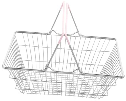 jojofuny Portable Handheld Shopping Basket with Handle Compact 9.25 Inch Storage Organizer for Kitchen Bedroom Bathroom Cosmetics and Household Items