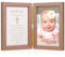 Bilderrahmen zur Taufe, für Mädchen, Baby-Erinnerungs-Fotorahmen, Taufgeschenke für Mädchen, mit warmem und berührendem Segen der Worte God Bless You, Doppelrahmen (10,2 x 15,2 cm)