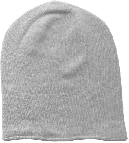 Mississhop 381 Feinstrick Kaschmir-Gemisch Beanie Mütze Slouch/XXL Schal/Handschuhe Grau Einheitsgroesse Muetze