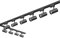 3-Phasen-Schienen-Set NEXTRACK - Schienensystem Komplett-Set mit 10x GU10 Lampe und 1m Schiene, 2x 2m Schiene, gerader Verbinder, L-Verbinder (Schwarz, 1m+2x2m Schiene + Verbinder L&I)