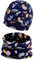 Cheerful Mario Baumwolle Mütze Loop Schal Sets Baby Jungen Mädchen Weich Beanie Winddicht Schlauchschal Kinder Blume Marine 6-24 Monate