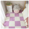 Milk Velvet Patchwork Rugs, Plush Puzzle Foam Floor Mat, Plush Interlocking Carpet Tiles, Anti-Slip Rug Puzzle Mats for Floor (5 pcs purple+5 pcs white, 30 * 30 * 1 cm)
