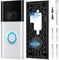 Replacement Wall Mount Bracket for 2nd Generation Ring Doorbell, No Drill Doorbell Mount Strong Self-Adhesive Plate Includes Screws Tape and Anti-Tamper Accessories Fittings Left or Right Adjustable