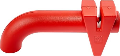 Zwilling Afilador de cuchillos TWINSHARP, discos de cerámica, manejo fácil y seguro, rojo, plástico