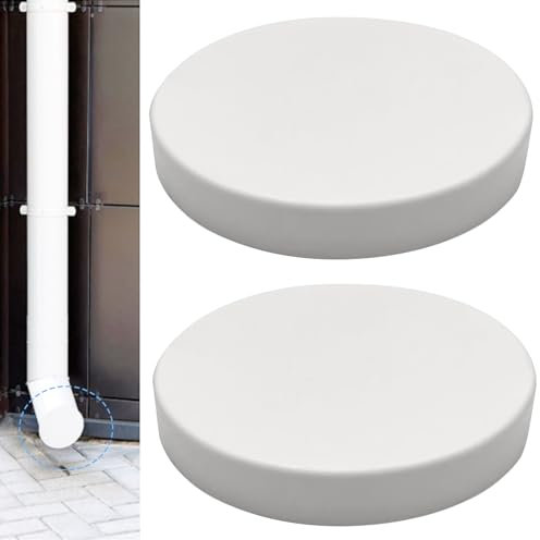 Lüftungsrohr 110mm,2 Stück Lüftungsrohr Abdeckung,Rohrabdeckung,Lüftungsrohr Abdeckung für Muffenstopfen,Pvc Abdeckkappe,Lüftungsrohr Endkappe,für Abfluss-und Kanalisationsrohre (Weiß)