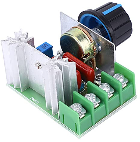 Motor Speed Controller, PWM AC 220 V Variabler Drehzahl Dimmer Regler, 2000W für Schreibtischlampen oder Geräte (Spannungsregler)