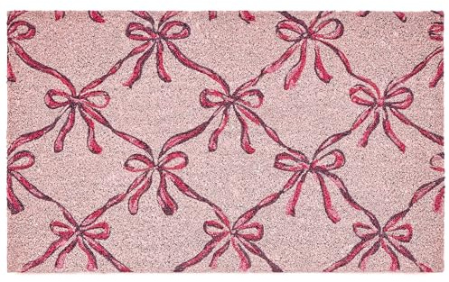 My Mat Blush Bows Coir Doormat, 45x75cm